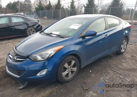 2013 Hyundai Elantra Gls from USA, damaged, VIN KMHDH4AE1DU948980